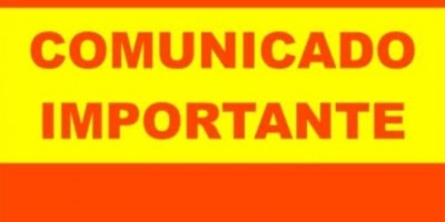 COMUNICADO IMPORTANTE