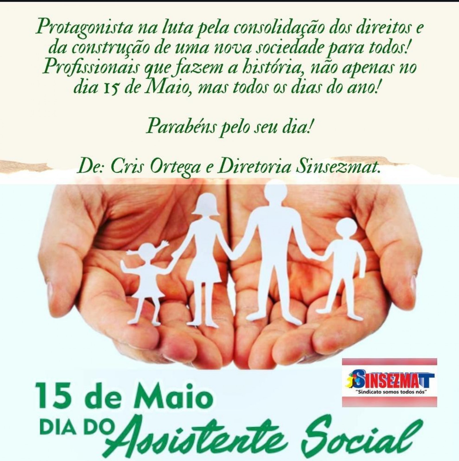 PARABÉNS ASSISTENTE SOCIAL