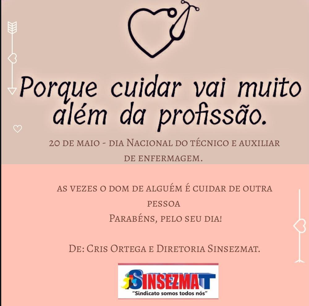 20 de Maio - DIA DO TÉCNICO E AUXILIAR DE ENFERMAGEM  